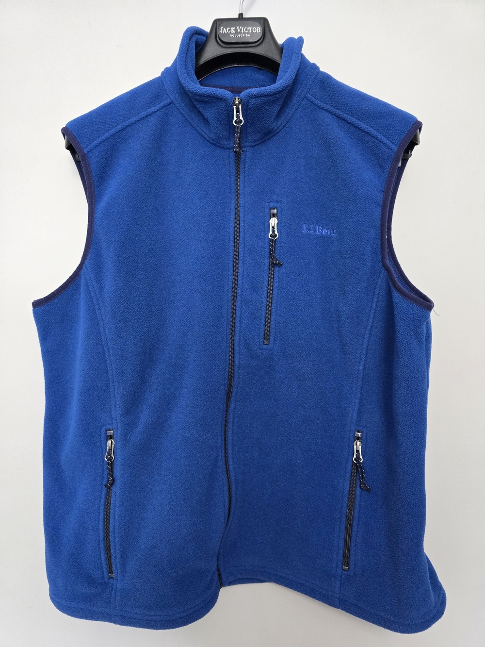 L.L. Bean Polartec Men’s Royal Blue Full-Zip Fleece Vest Size XL